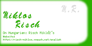 miklos risch business card